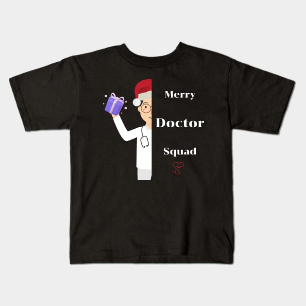 Merry Doctor Squad Kids T-Shirt by Darunyaa